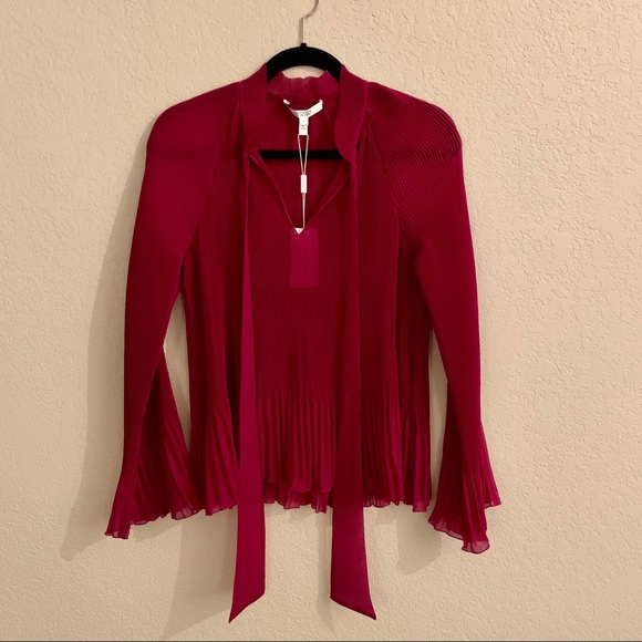 10 Crosby Derek Lam Tops - Derek Lam 10 Crosby Pleated Blouse